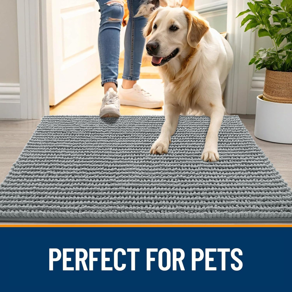 OLANLY mat slim profile fits small entryways and spaces.
