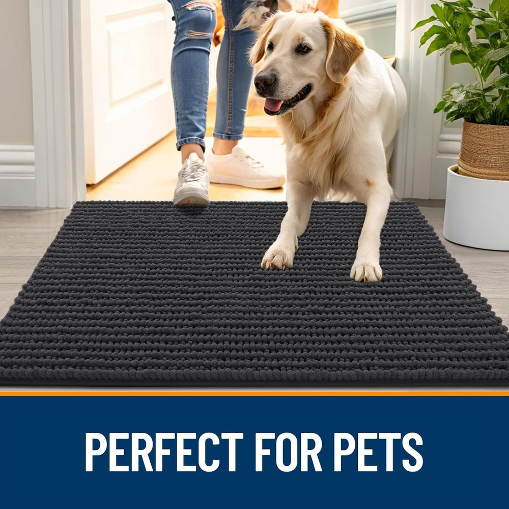 OLANLY slim-profile entryway mat fits narrow spaces