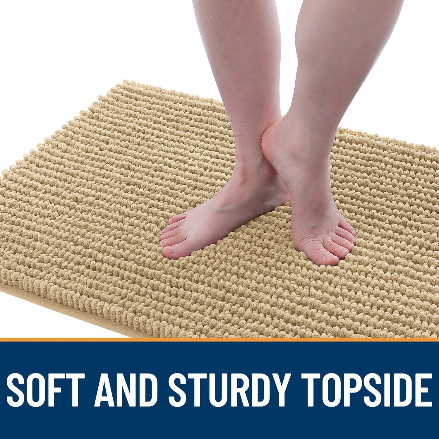 OLANLY non slip rubber base prevents movement on tile floors