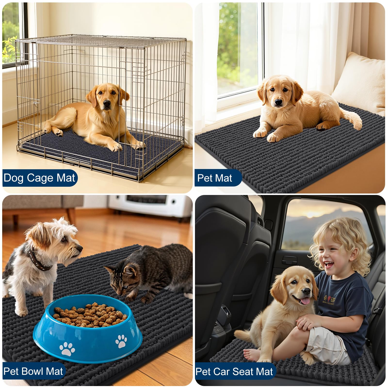 OLANLY pet mat versatile as crate liner