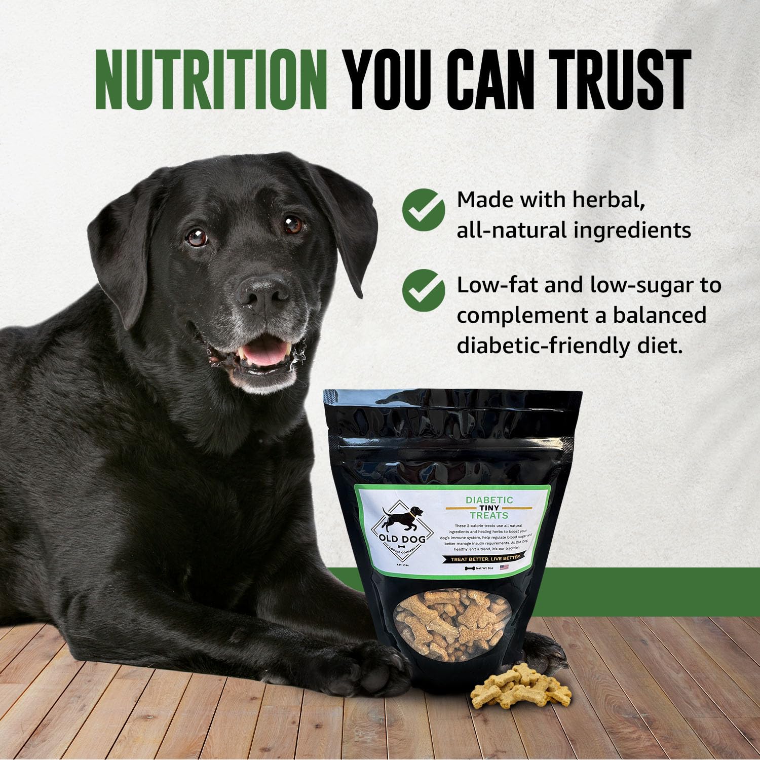 Old Dog Cookie Company 8-ounce resealable pack preserves freshness and portion control