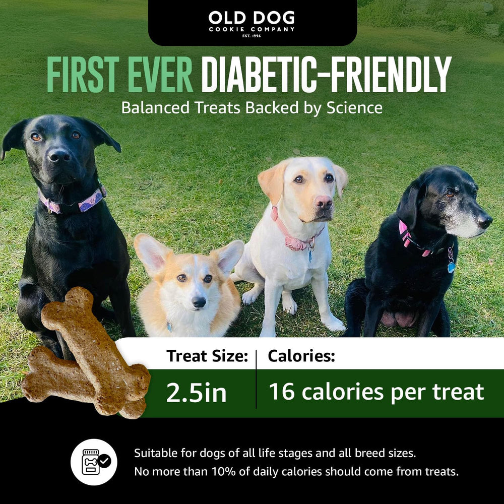 Old Dog Cookie Company 10 oz sealable pouch preserves freshness for older dogs