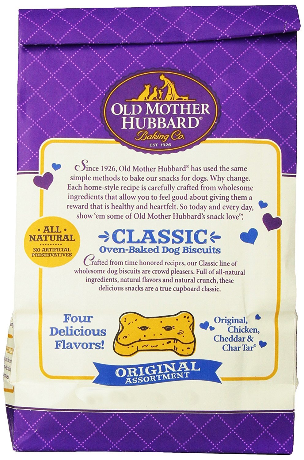 Close-up of crunchy texture on Old Mother Hubbard treats.