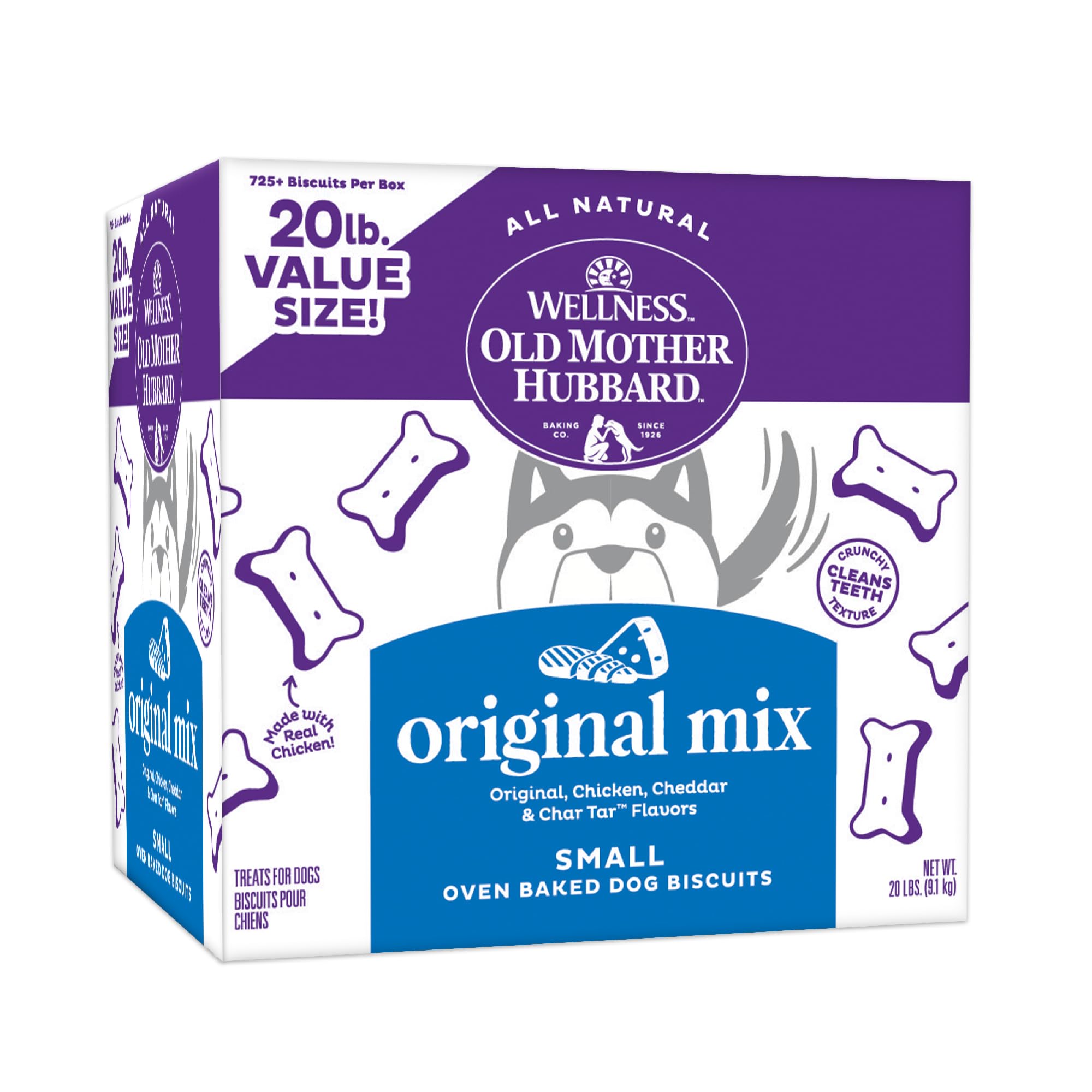 Old Mother Hubbard Original Mix dog biscuits close-up, small bites for training rewards.