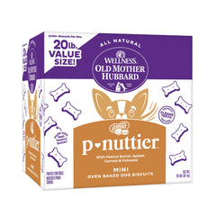 Old Mother Hubbard P-Nuttier dog biscuits in a box, tasty rewards.