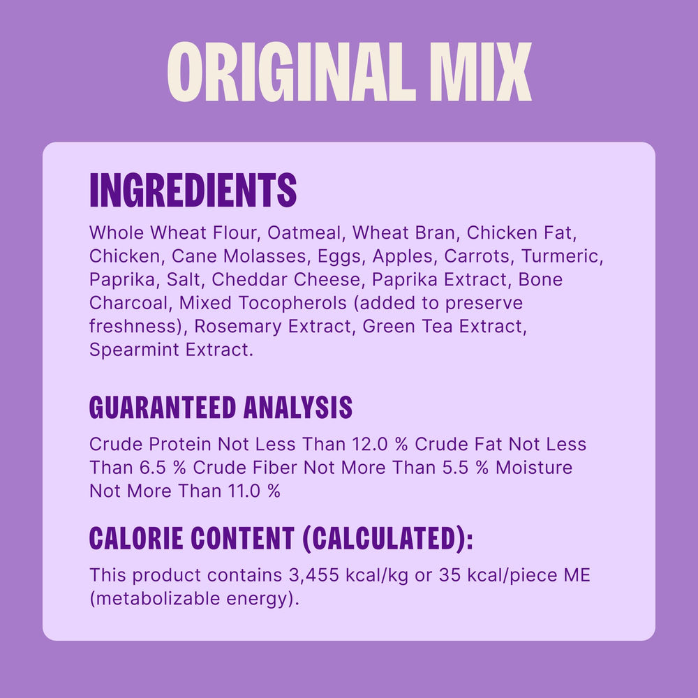 Old Mother Hubbard training treats mini-size, ideal for short training sessions.