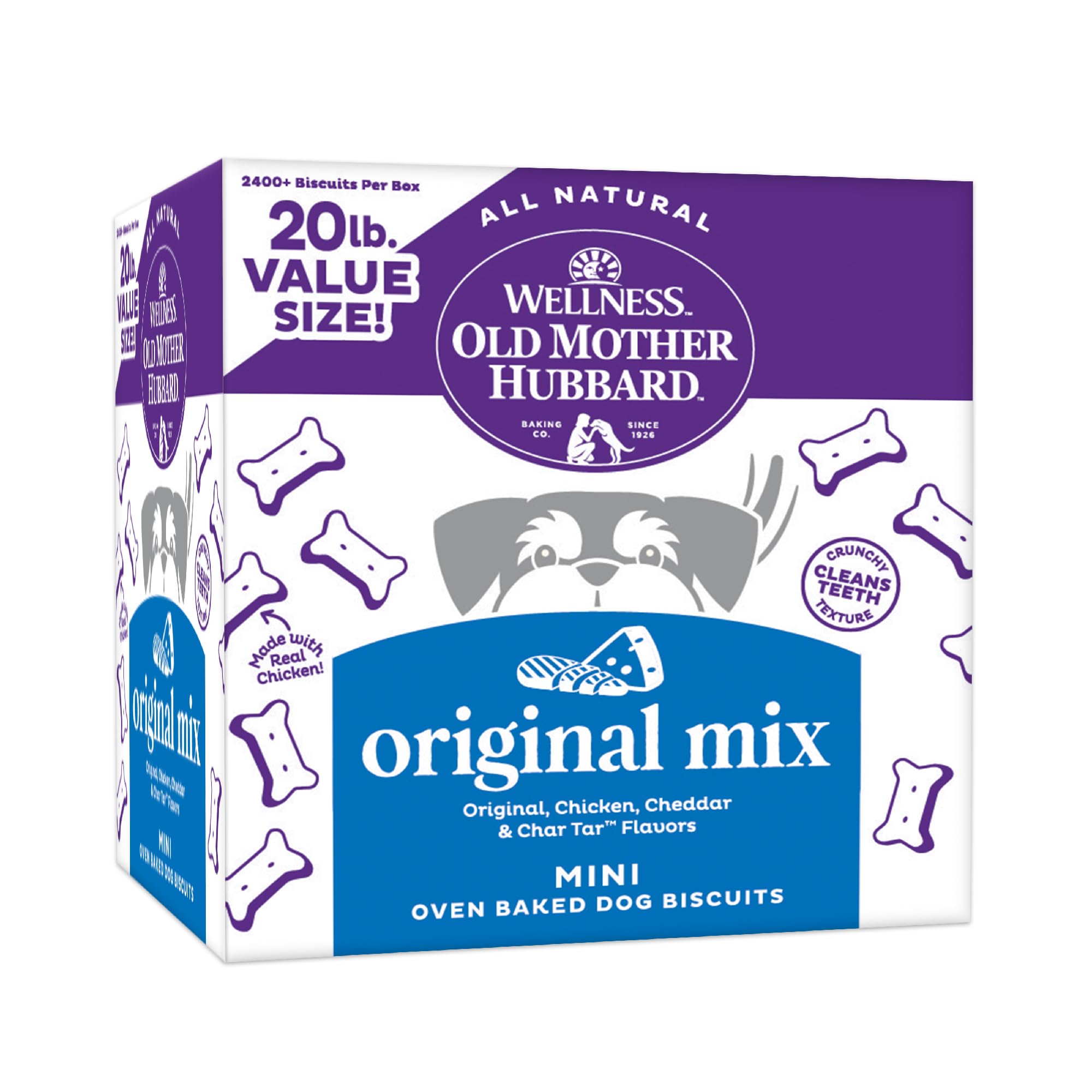 Old Mother Hubbard Wellness Original Mix biscuits in packaging, ideal for daily training rewards.