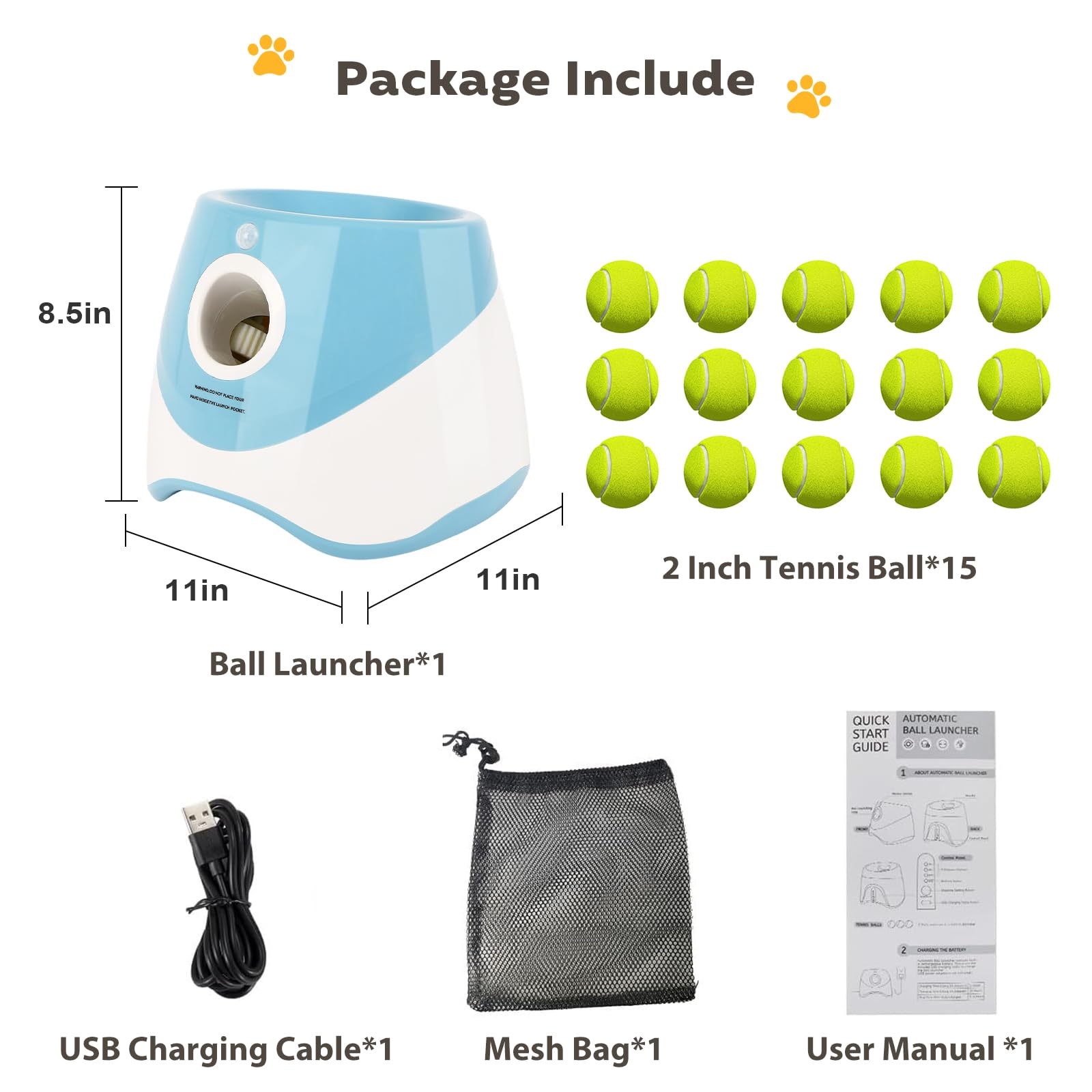 OLenyer 15 mini balls with mesh bag ready for use.