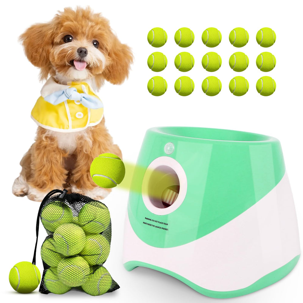 OLenyer automatic ball launcher for dogs enabling easy fetch indoors and outdoors.
