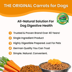 Olewo Original Carrots dehydrated flakes show fiber-rich support for digestion