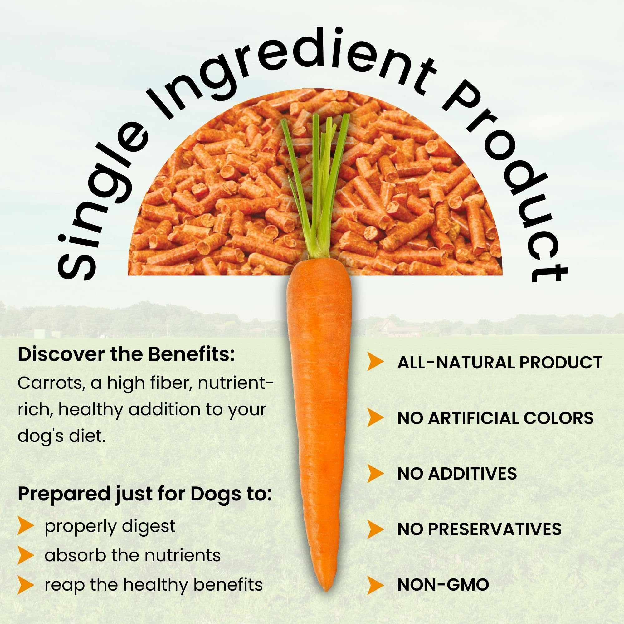 Olewo Carrots dog food topper rehydrated to create appetizing, high-fiber meal