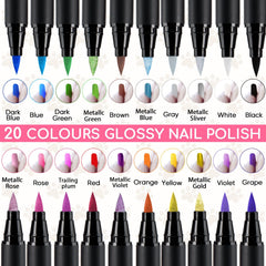 OLINGYOU swatch of 20 bright matte colors for dogs.