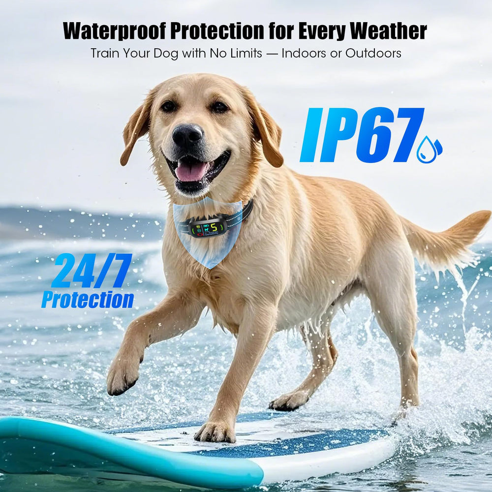 Oliry Smart AI Bark Collar removable prongs with silicone covers protecting skin.