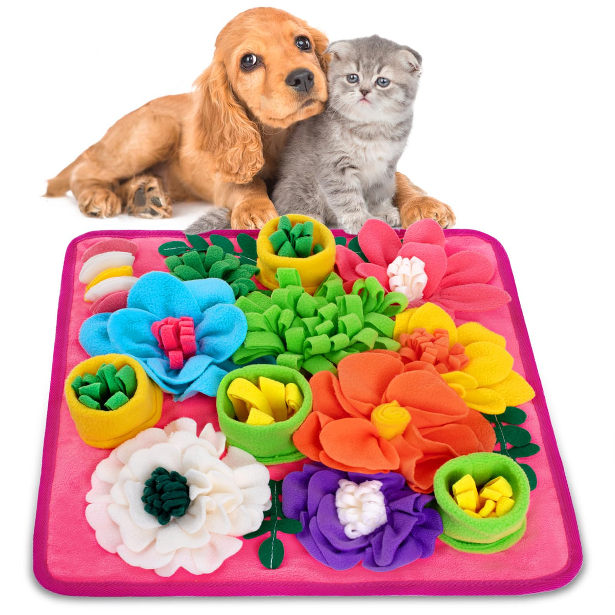 Oliumt Snuffle Mat for dogs promotes stress relief through scent work during meals