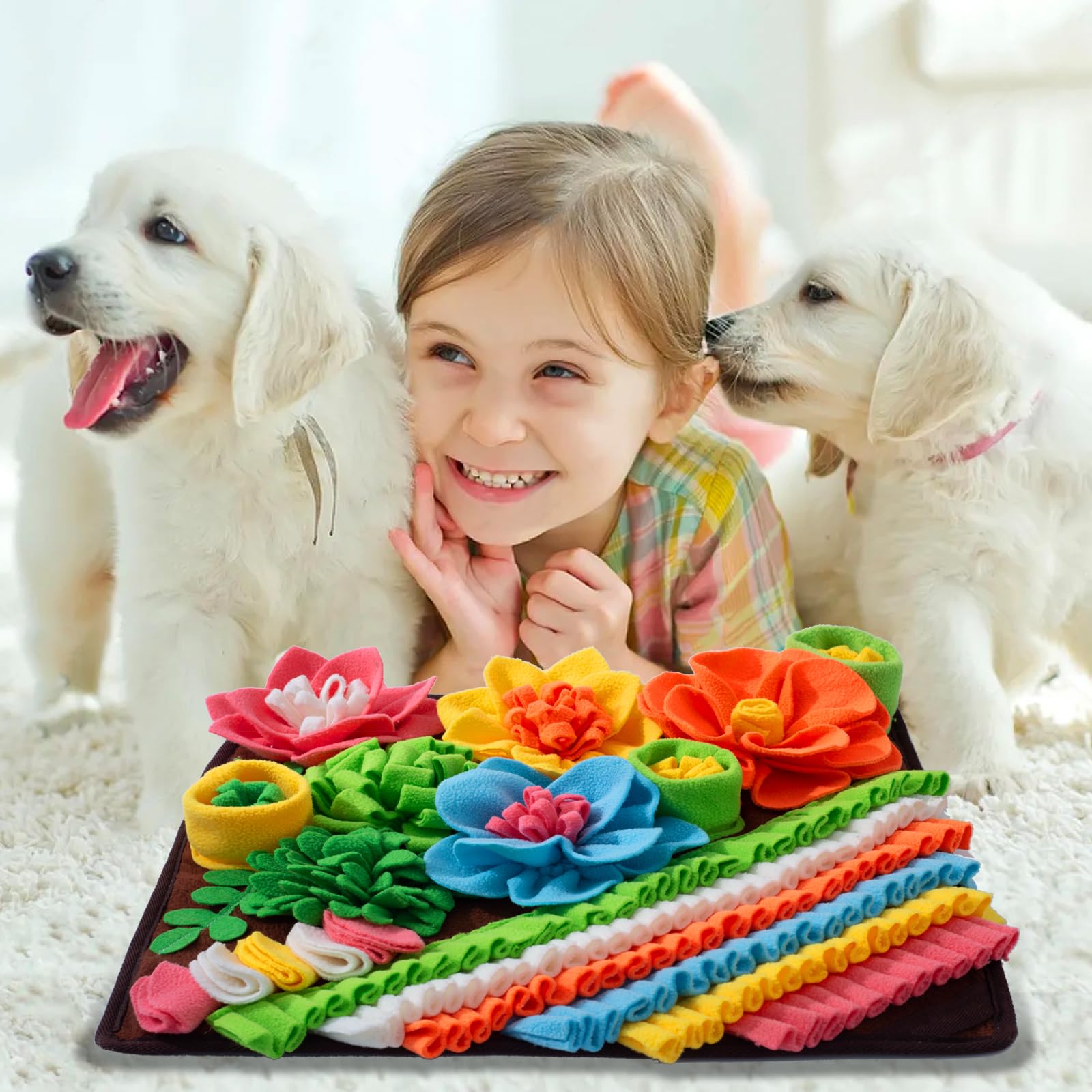 Oliumt Snuffle Mat brown helps slow meals and engagement