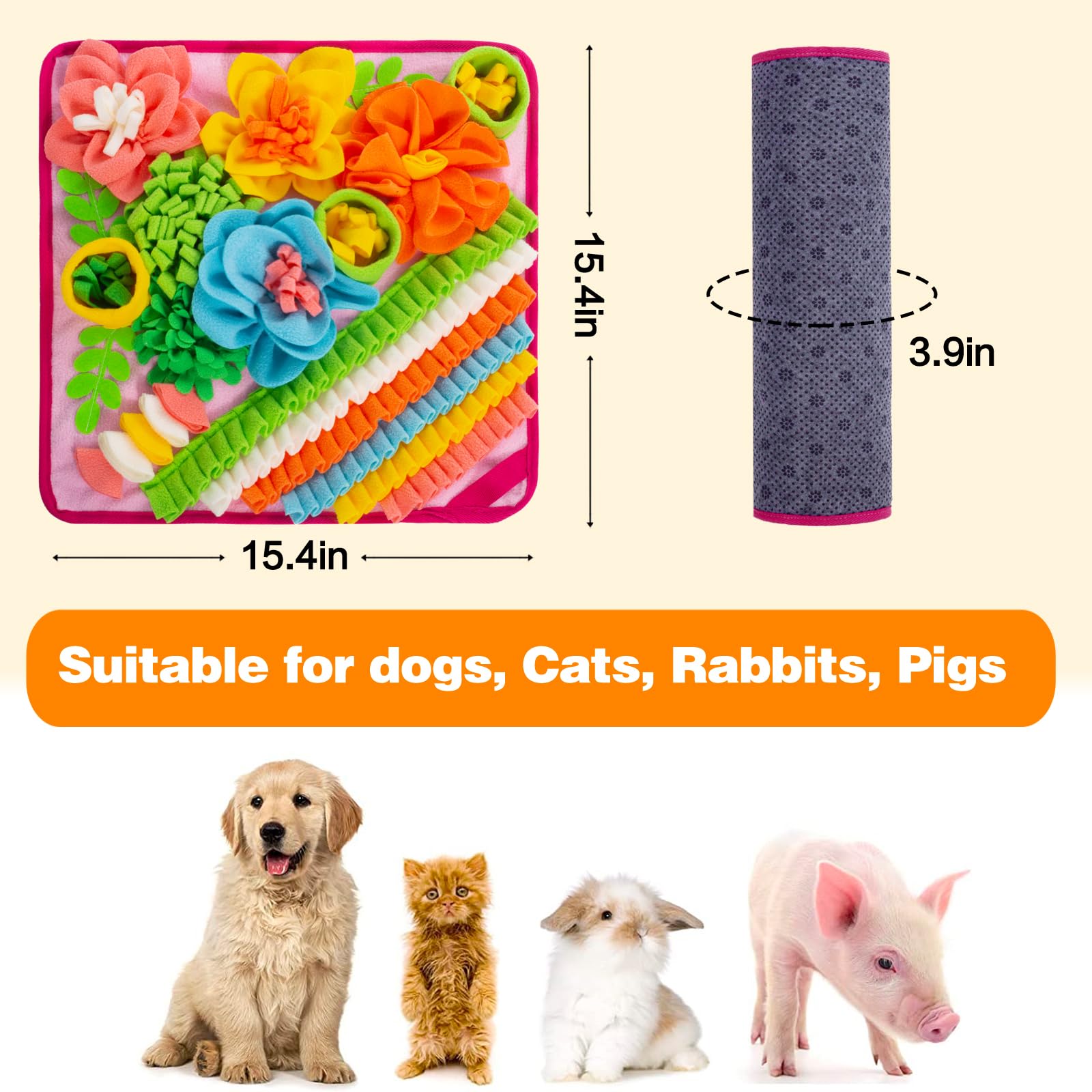 Oliumt Snuffle Mat is durable and machine-washable for busy households.