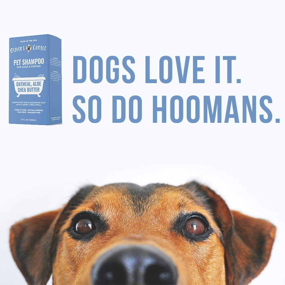 OLIVER'S CHOICE deodorizing dog shampoo scent demonstrates long-lasting fresh aroma.