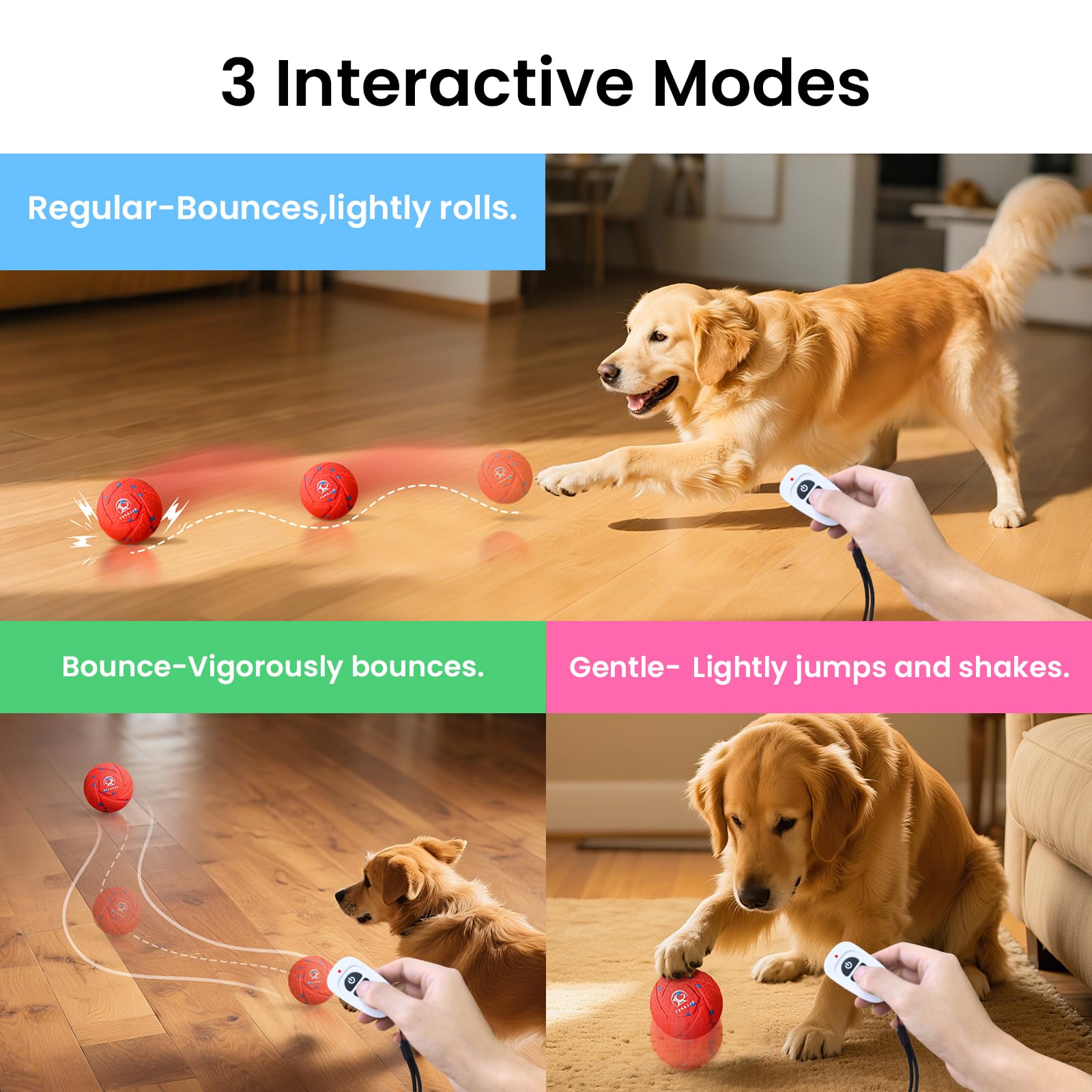 Ollapet ball IPX7 waterproof for easy post-play cleaning