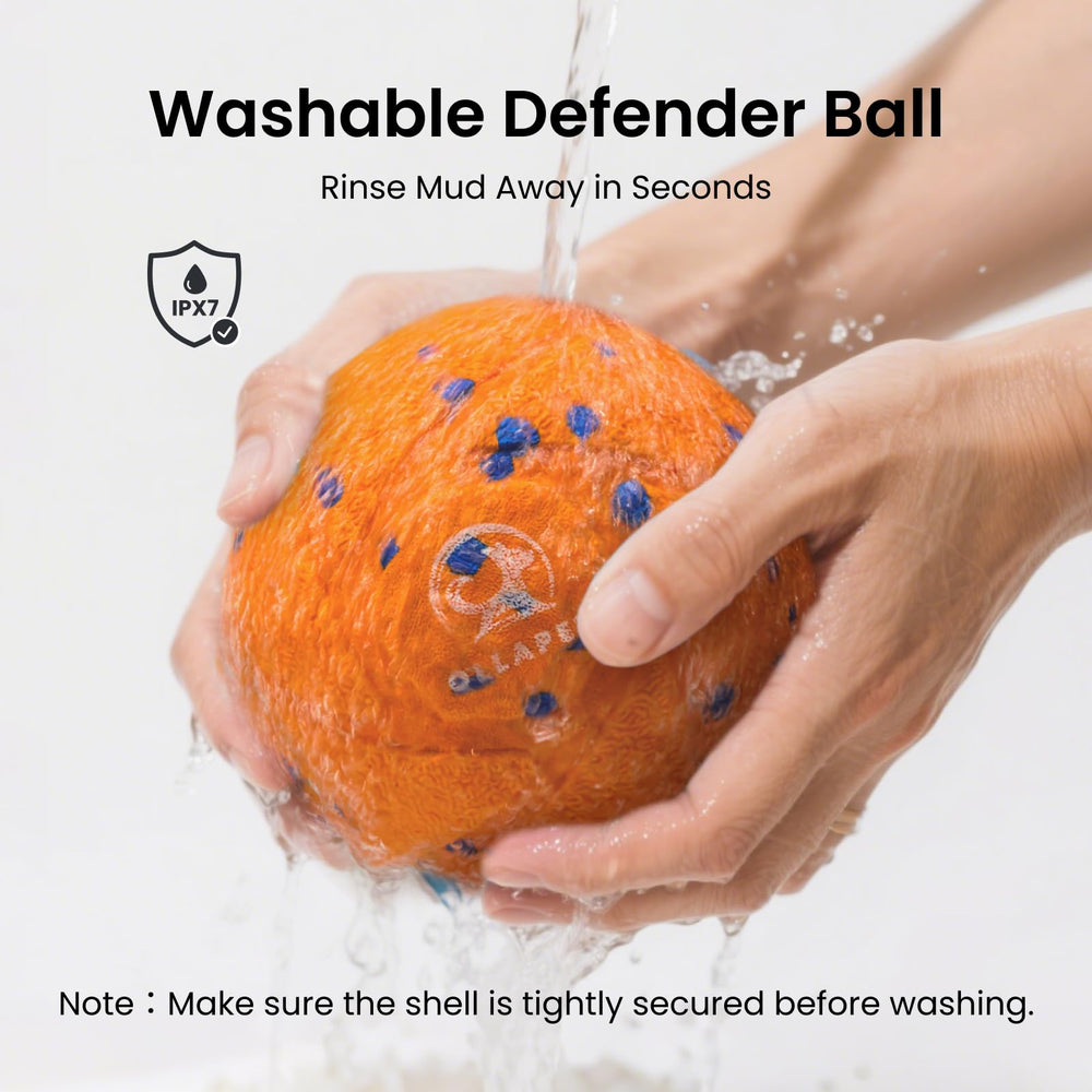 Ollapet dog toy ball in backyard or living room for interactive play.