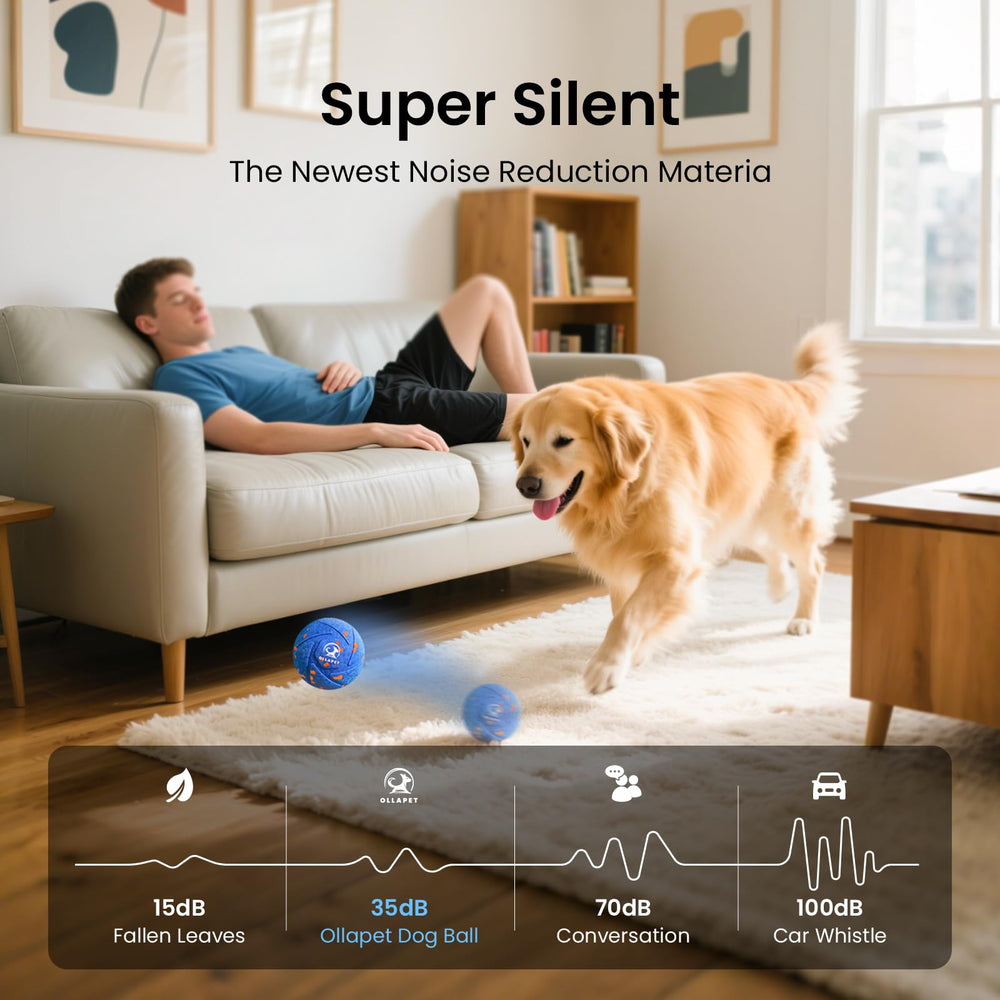 Ollapet interactive ball E-TPU chew-resistant shell protects teeth.