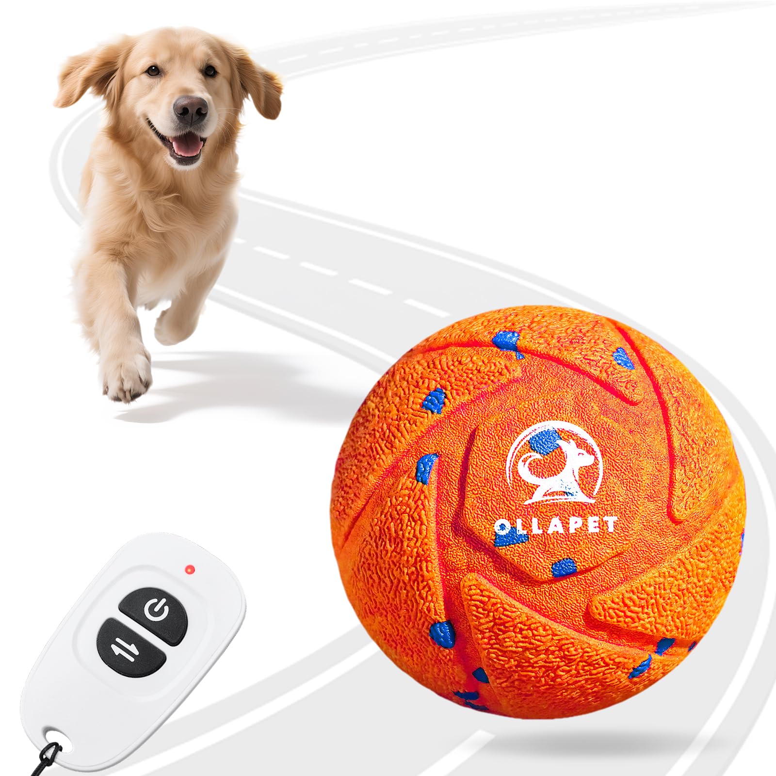 Ollapet Smart Interactive Dog Toy Ball outer shell, durable chew-resistant design for strong chewers.