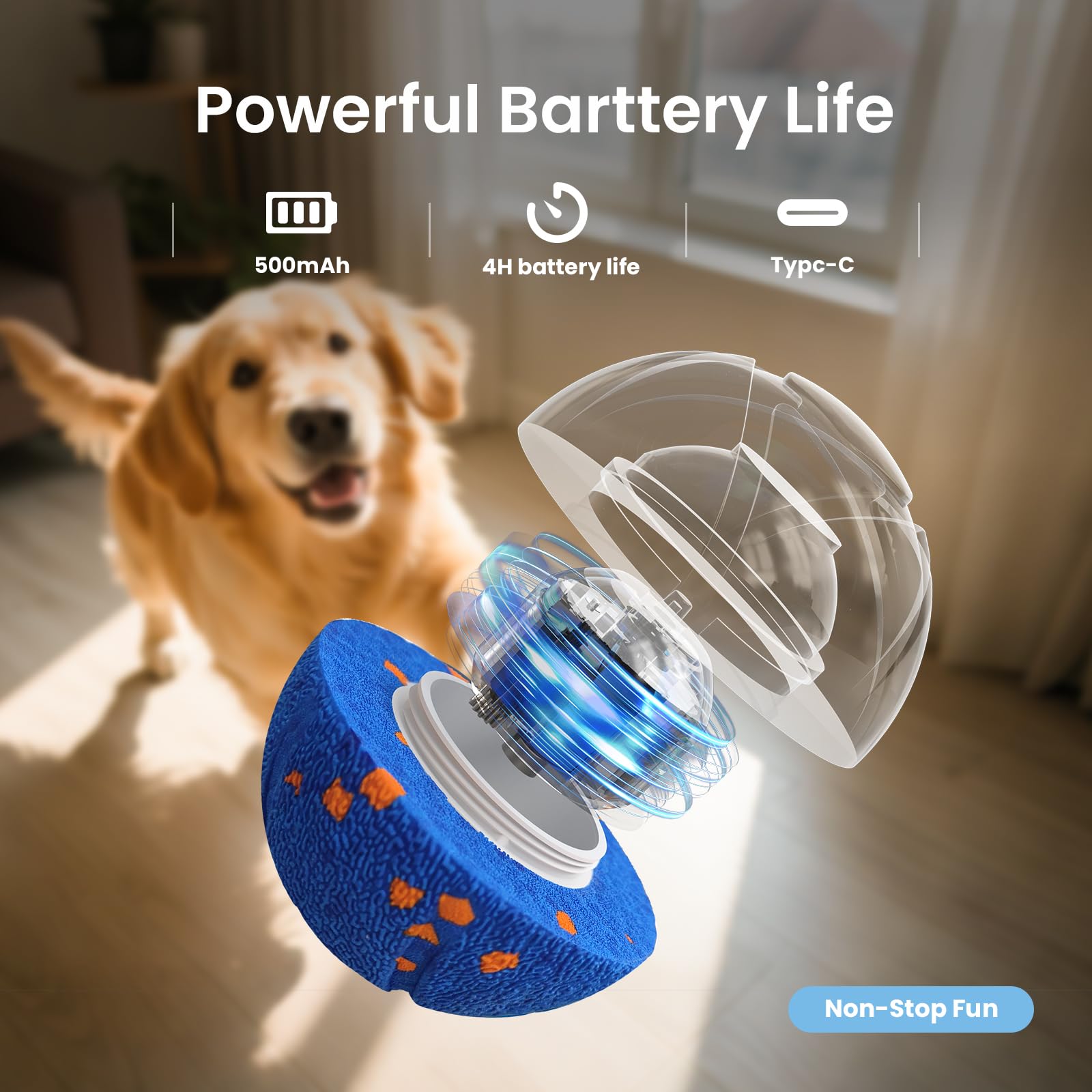 Ollapet USB-C fast charging for quick play readiness