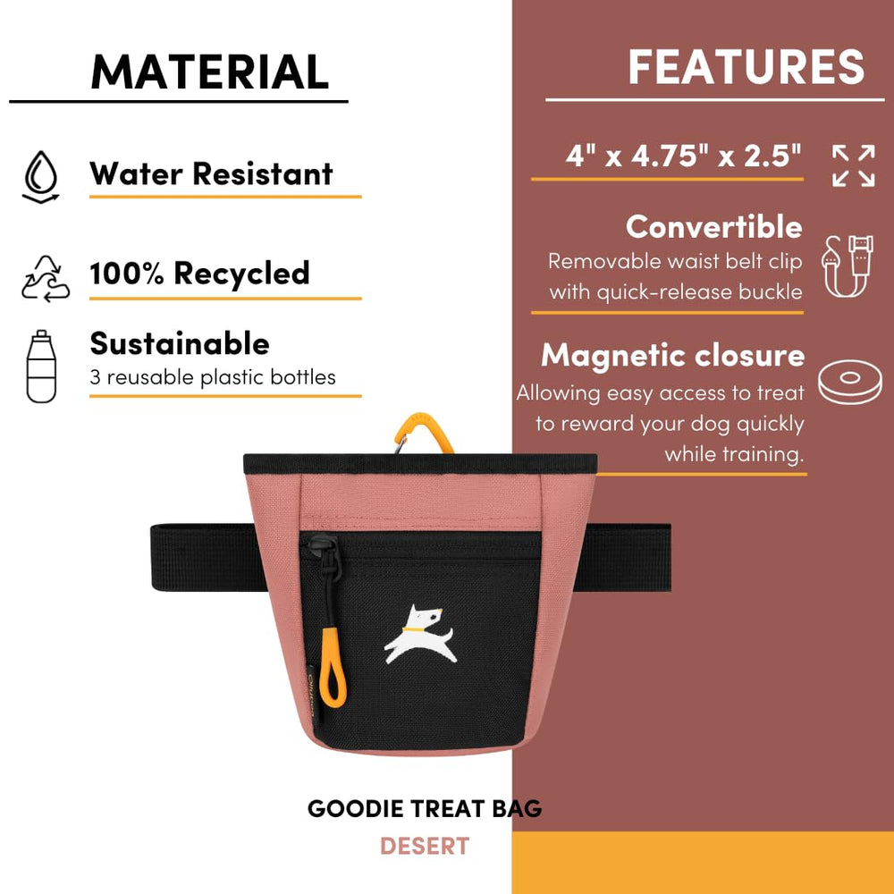OllyDog Goodie Treat Bag dimensions 4x4.75x2.5 inches