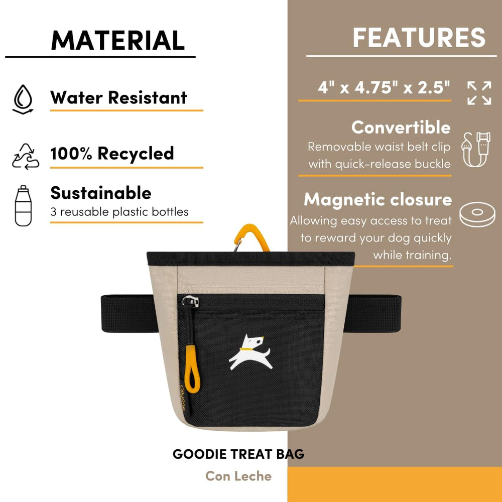OllyDog Goodie Treat Bag with lifetime warranty and durable construction.