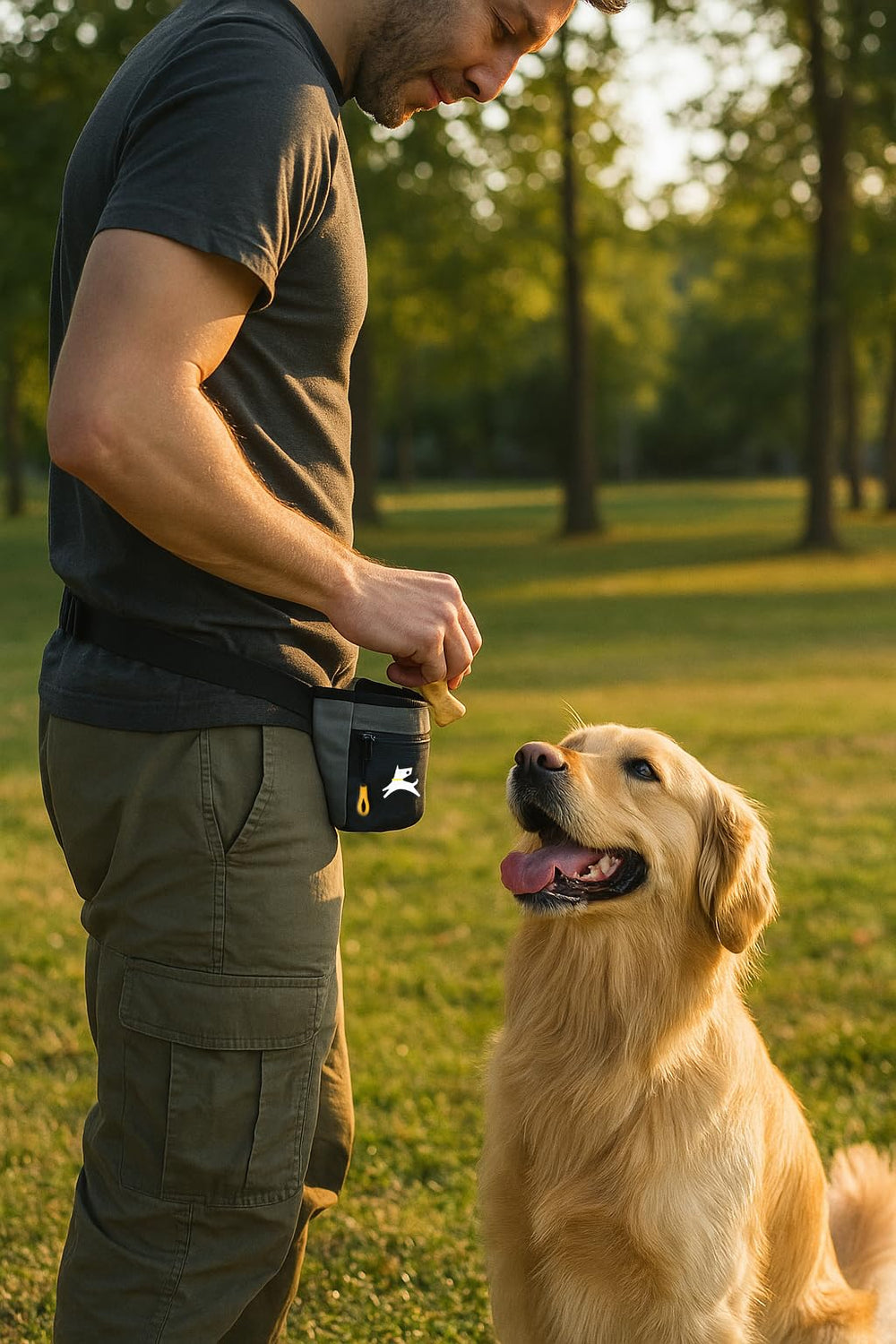 OllyDog Goodie Treat Bag magnetic-closure enables quick reward access during sessions.