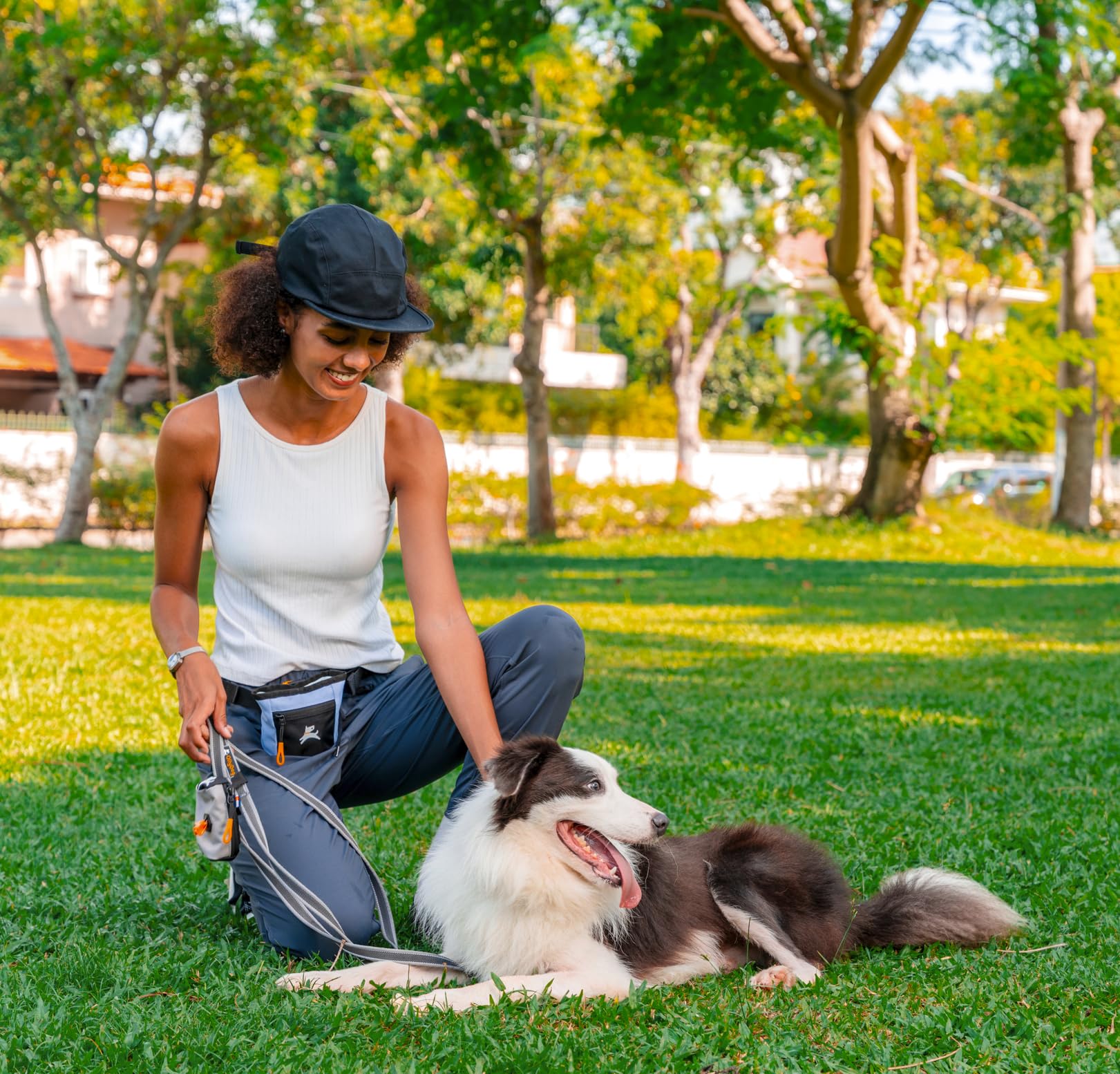 OllyDog Goodie Treat Bag magnetic closure for quick treatment access during training.