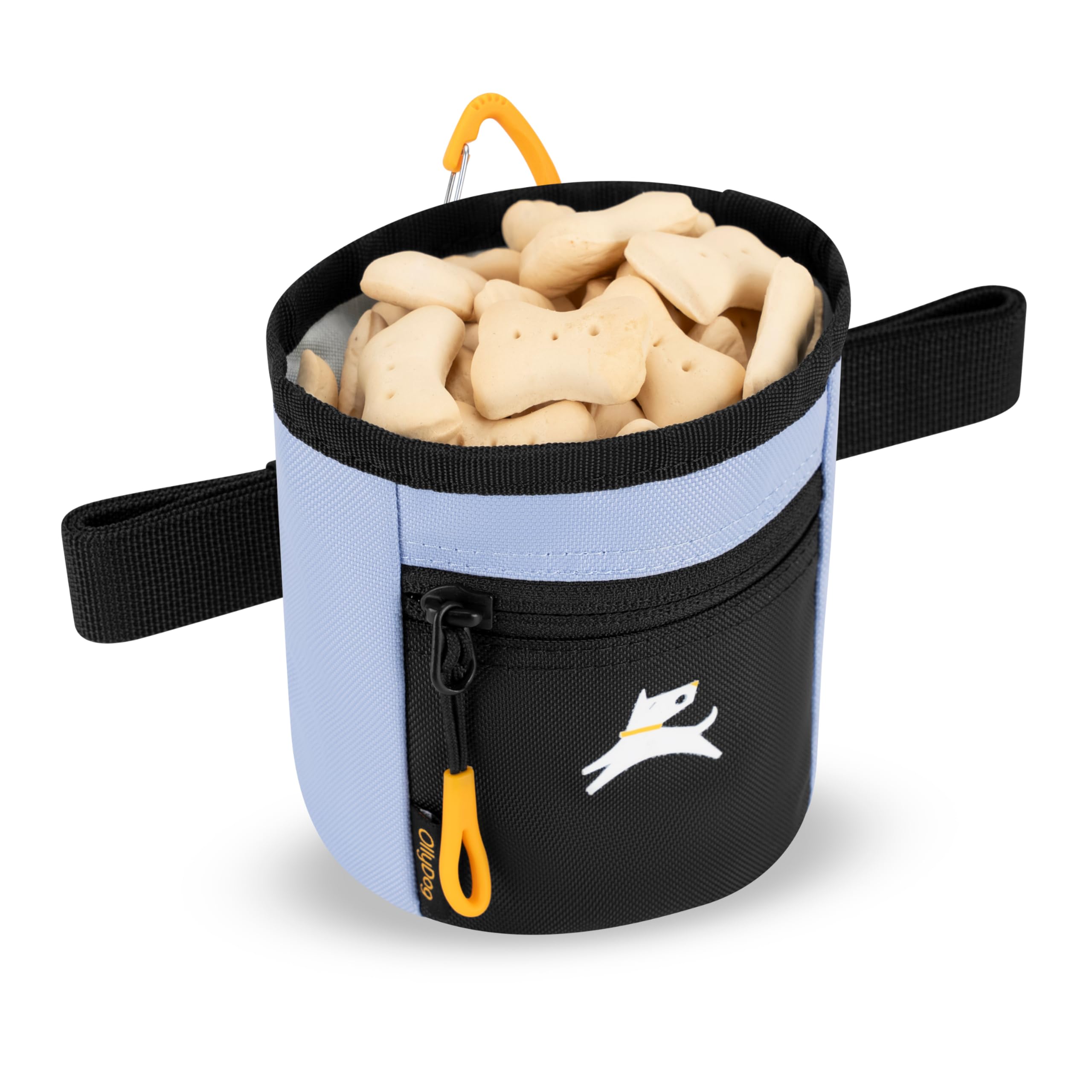 Three wearing options for flexible training setups with OllyDog Goodie Bag.
