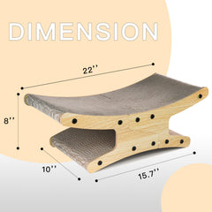 Olurrsia large scratching board ideal for indoor cats to stretch and relax.