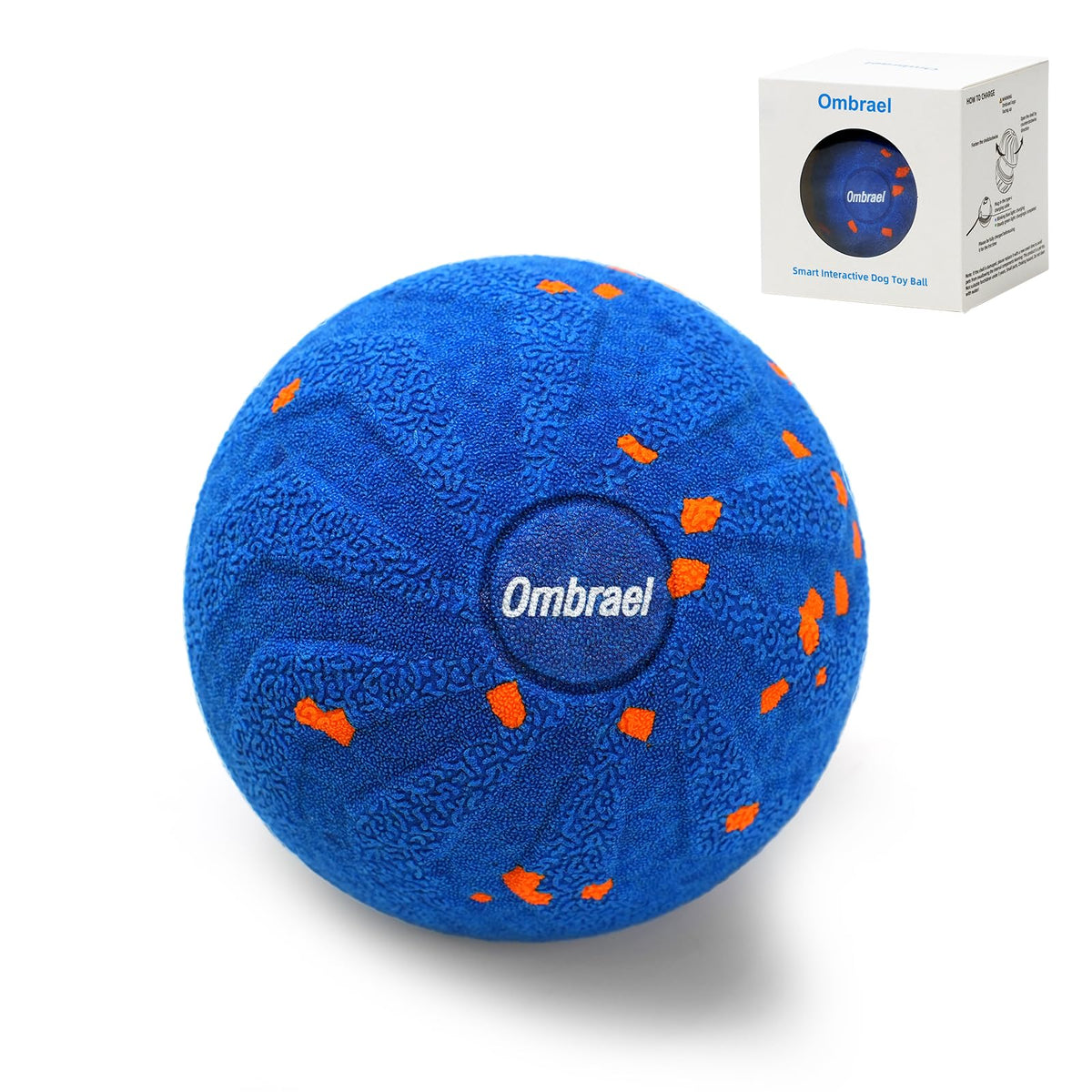 Ombrael Smart Interactive Dog Toy Ball front view keeps dogs engaged with self-moving action
