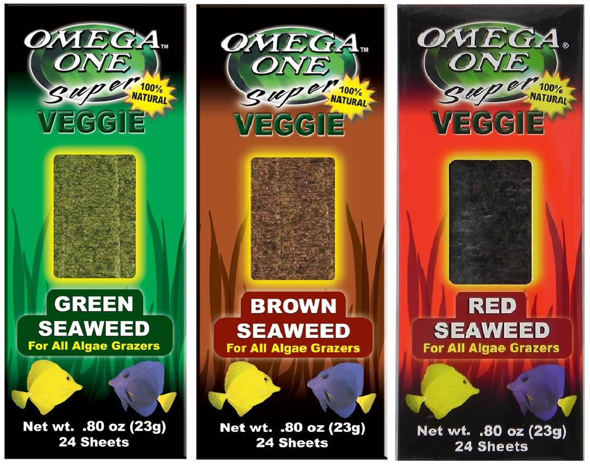 Omega One Green Seaweed Treat box offers crunchy greens for a healthy veggie snack