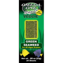 Omega One seaweed sheets display showing 24 sheets per pack