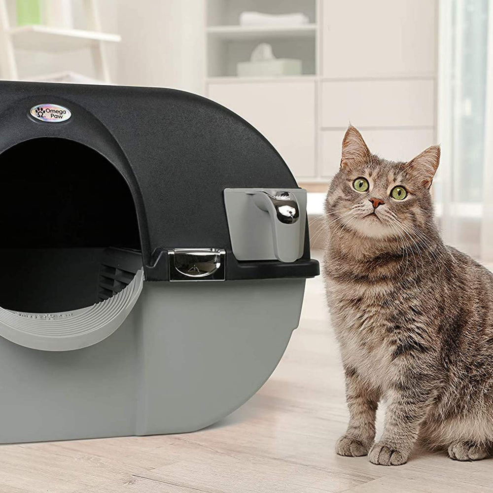 Omega Paw Elite waste drawer ready for quick disposal after use.