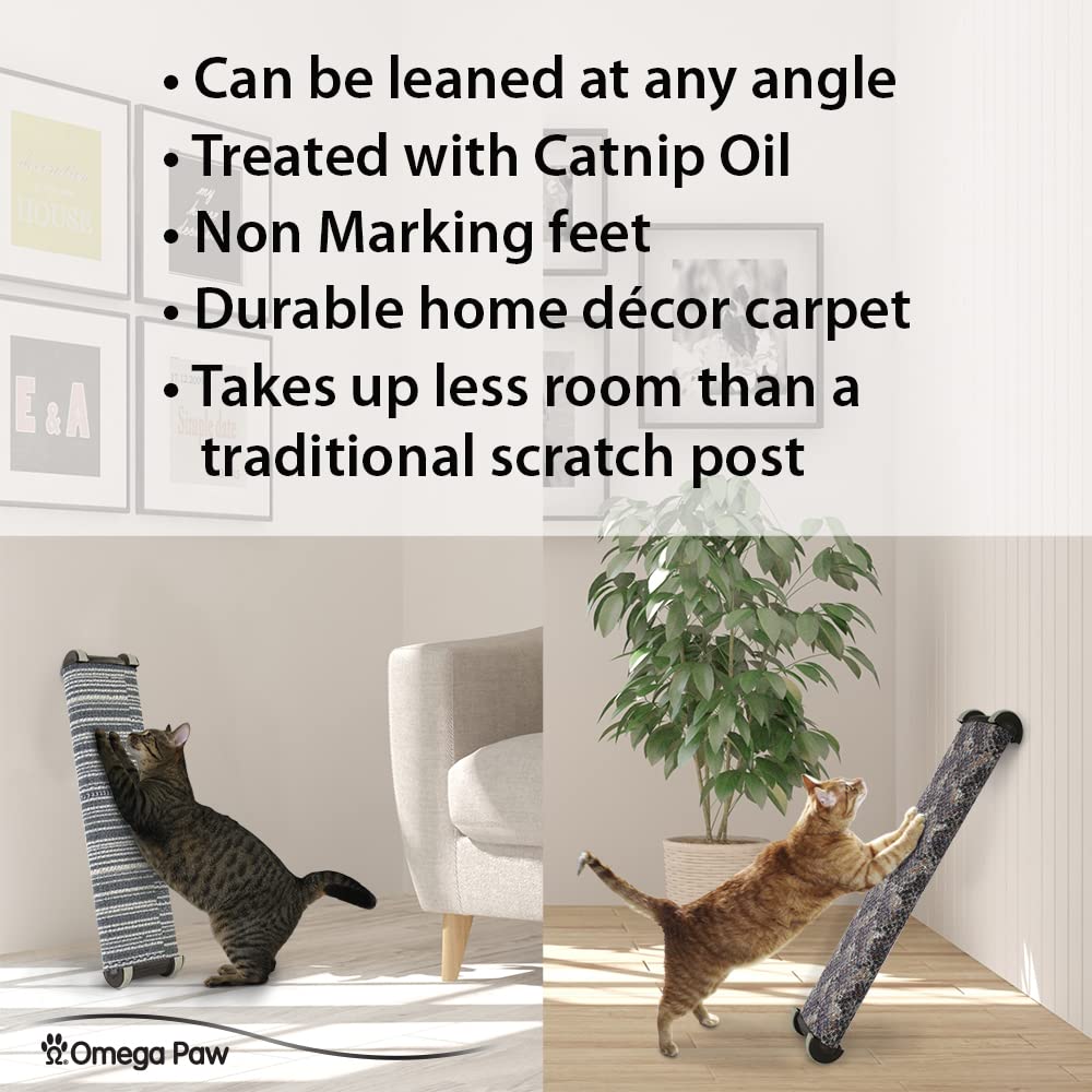 Omega Paw Lean-it Scratching Post 25in regular fits standard cat scratching height.