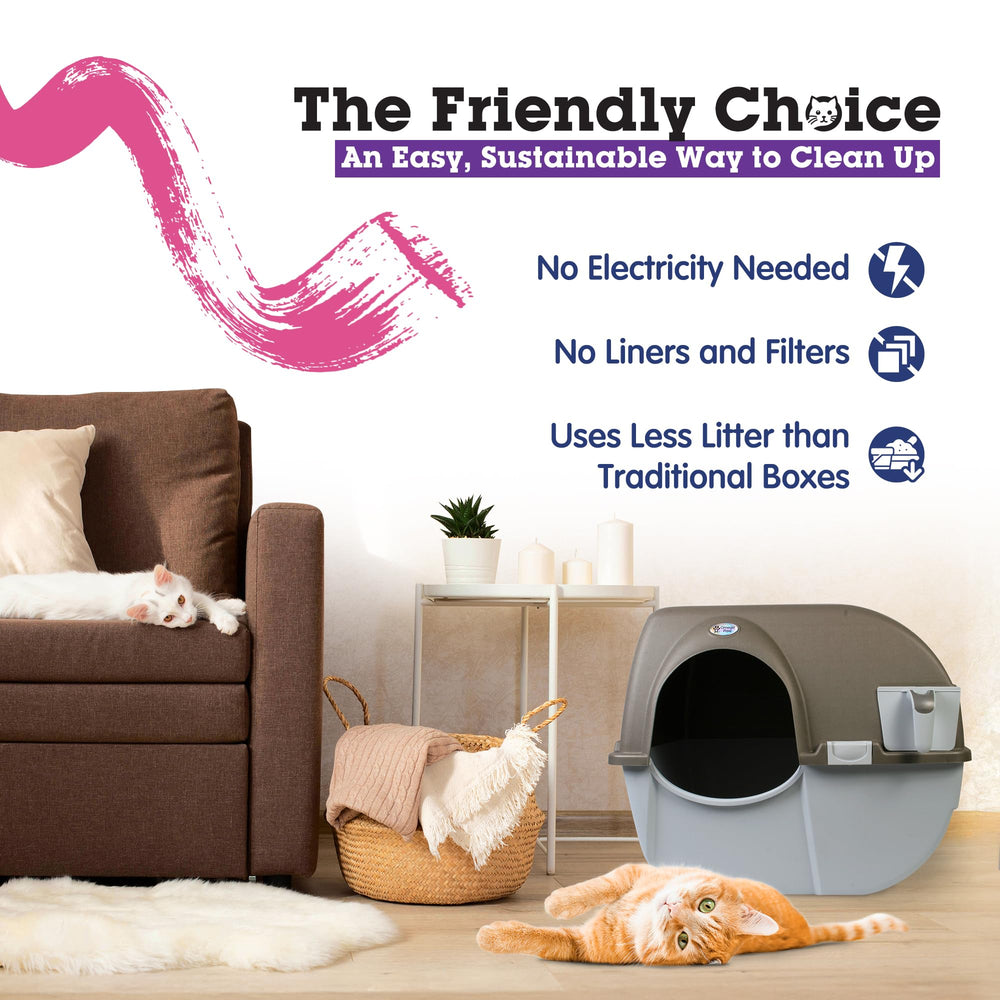 Omega Paw NRA15 roll-to-clean action demonstrating effortless waste separation.