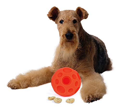 PAW PRINT Omega Paw Tricky Treat Ball Large rolling action dispenses treats.