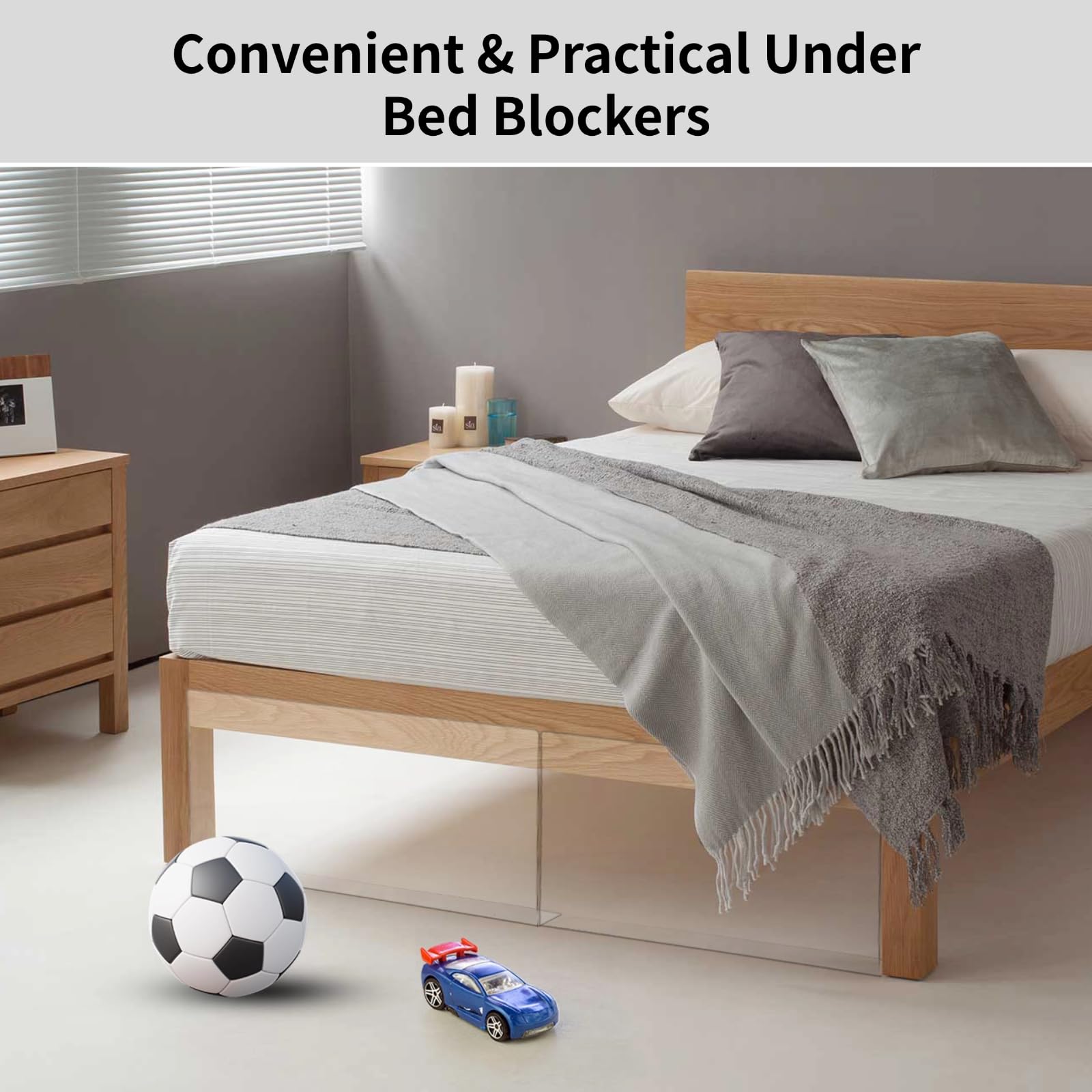 OMISTAR under-furniture blocker acts as a dust barrier for hard-to-reach spaces.