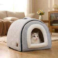 OMIVIER cat bed anti-slip bottom prevents sliding on smooth floors