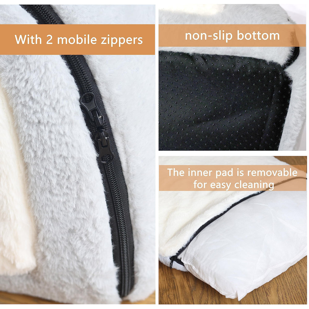 OMIVIER cat bed detachable cushion gray is easy to clean and refresh