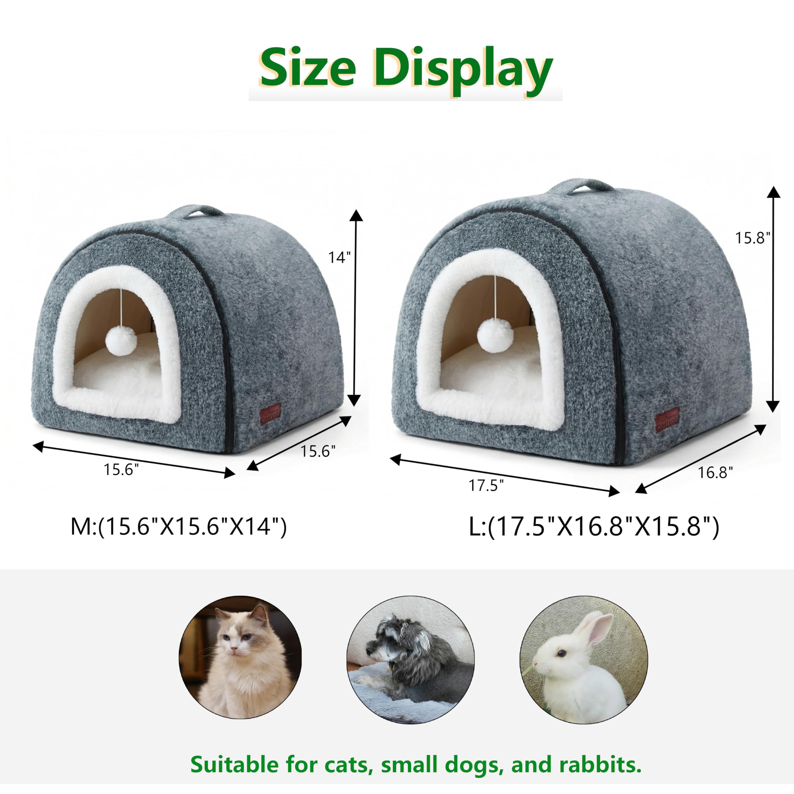 OMIVIER cat bed folded packaged, vacuum-packed and ready to recover