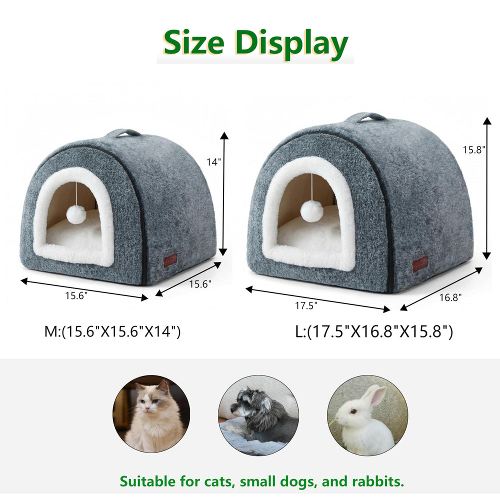 OMIVIER cat bed folded packaged, vacuum-packed and ready to recover