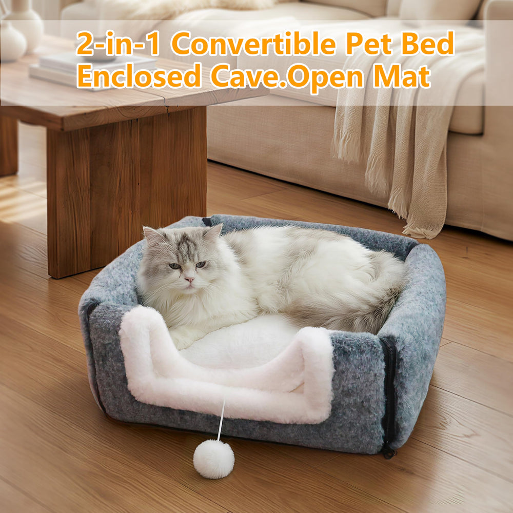 OMIVIER cat bed soft inner pad removable for easy cleaning