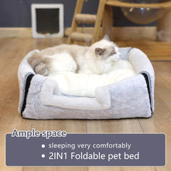 OMLIVLIES cat bed cave grey hanging plush ball promotes play and engagement