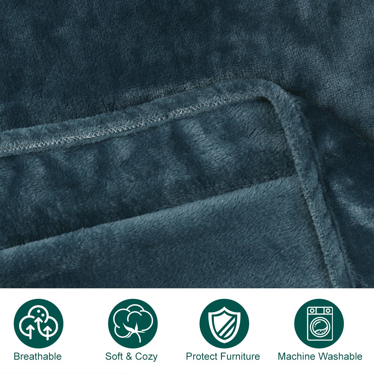 Onarway four-pack blanket set, versatile for bed, sofa, car