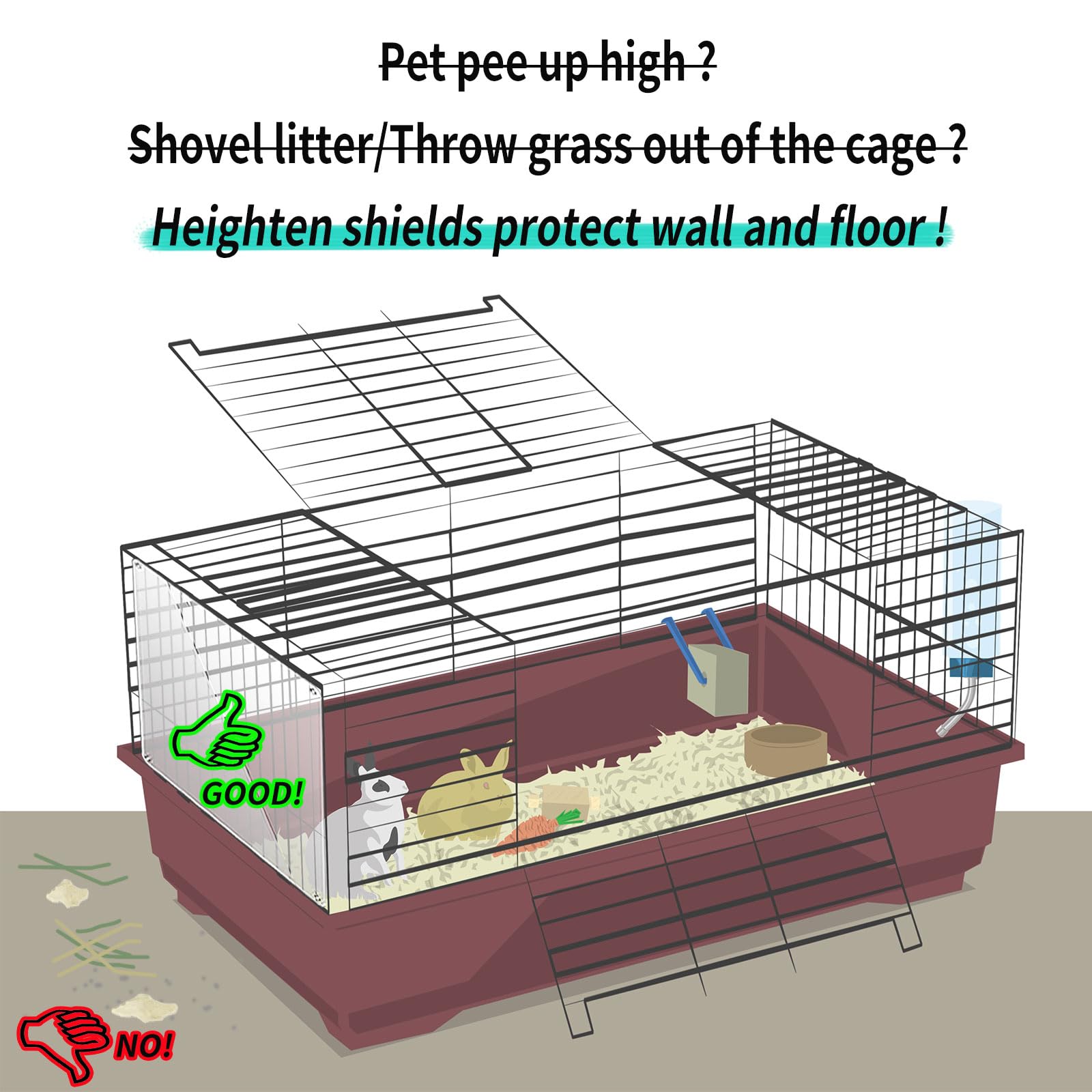 Oncpcare easy-clean cage shields simplify maintenance after messes