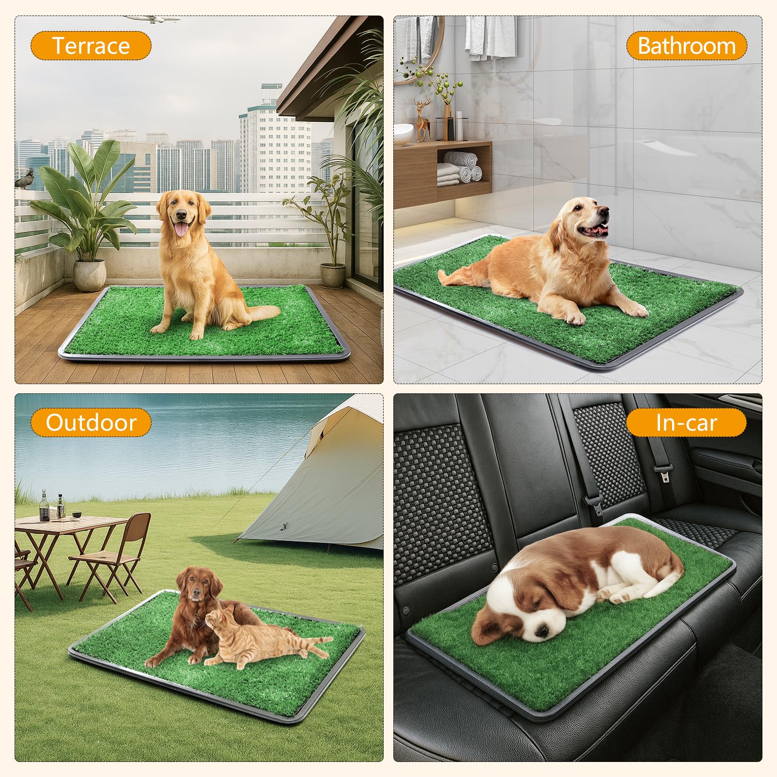 ondware 2-pack replacement grass pads for quick swaps during cleaning