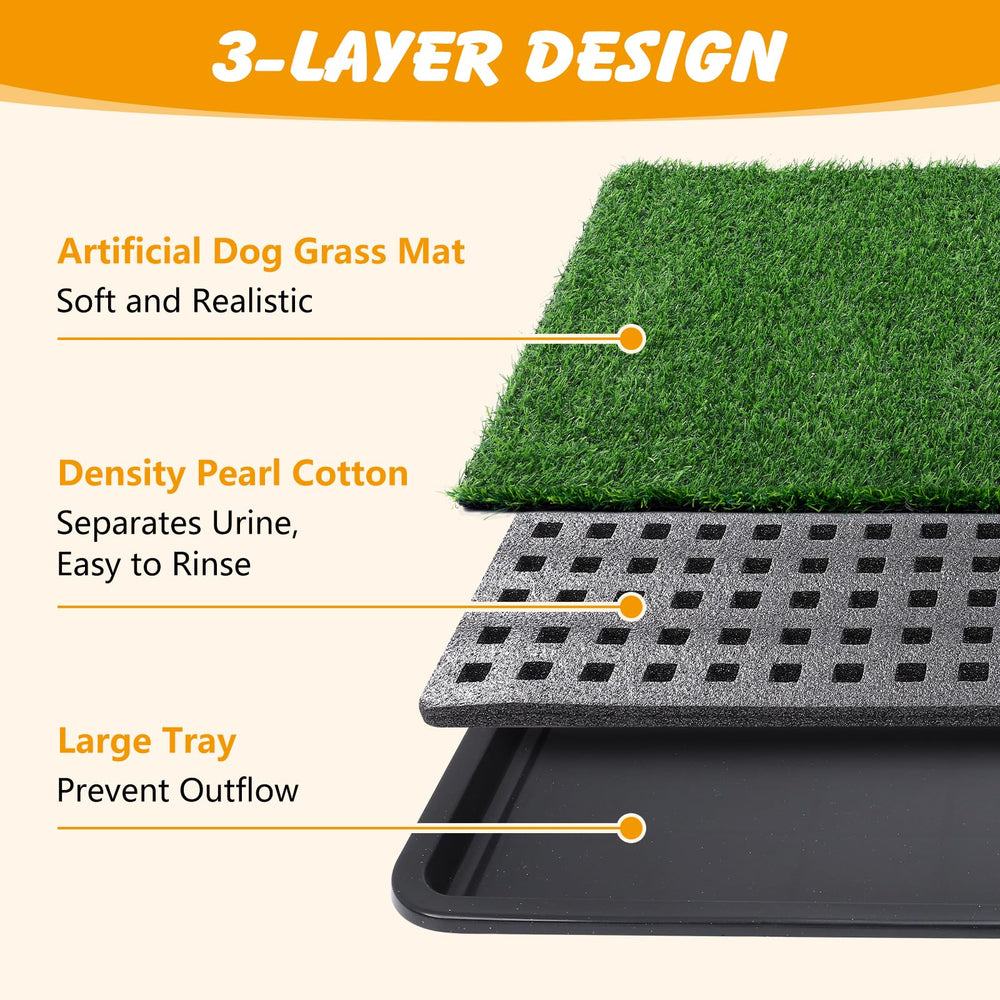 Ondware artificial grass mat with realistic texture for potty use.